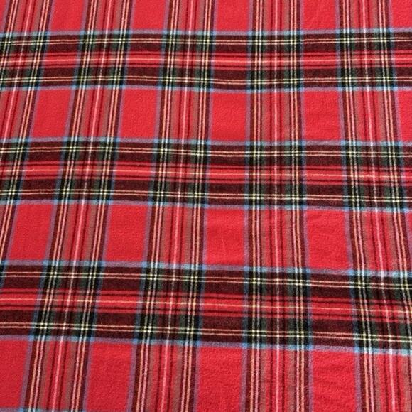 Set of 2 Vermont Country Store King Pillowcases Red Tartan Plaid Flannel - Picture 2 of 6